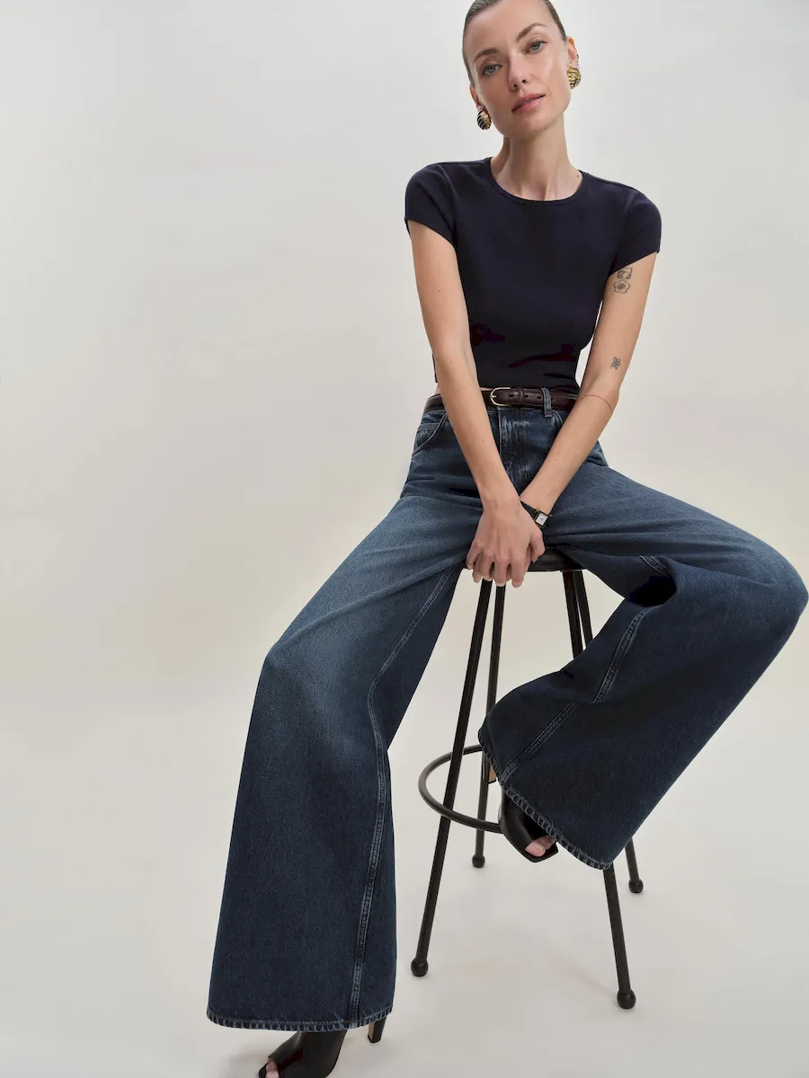 Eden Mid Rise Wide Leg Jeans - Image 5