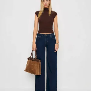 Greta Super Stretch Low Rise Wide Leg Jeans