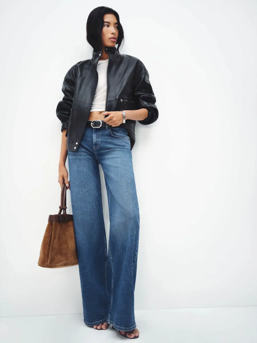 Greta Super Stretch Low Rise Wide Leg Jeans - Image 2