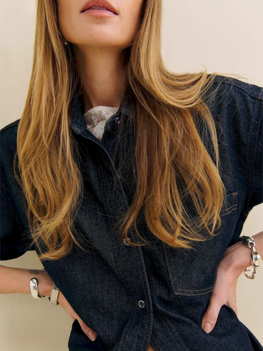 Gracie Lived-in Denim Shirt - Image 7