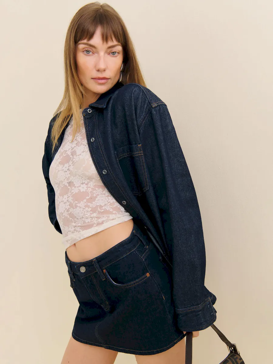 Gracie Lived-in Denim Shirt - Image 8