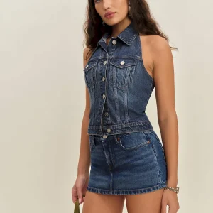Teagan Stretch Denim Skort