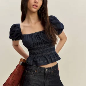Aliya Denim Top