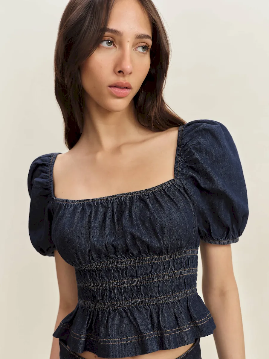 Aliya Denim Top - Image 2