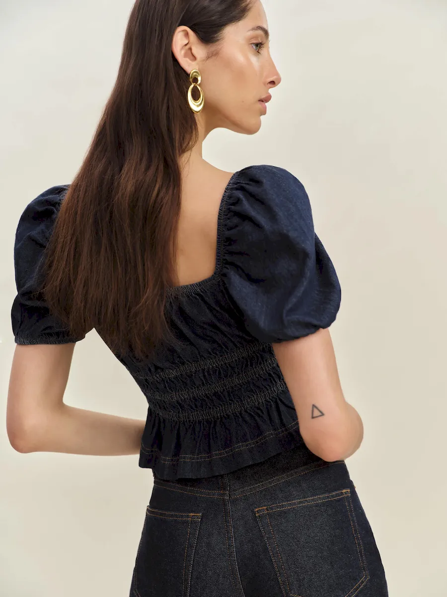 Aliya Denim Top - Image 3