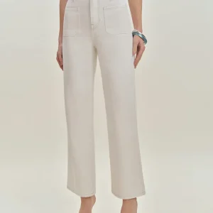 Alyssa Stretch High Rise Wide Leg Cropped Jeans