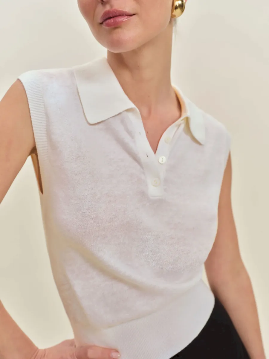 Carrie Linen Cotton Polo