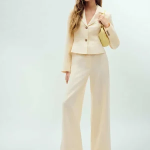 Banks Linen High Rise Wide Leg Pant