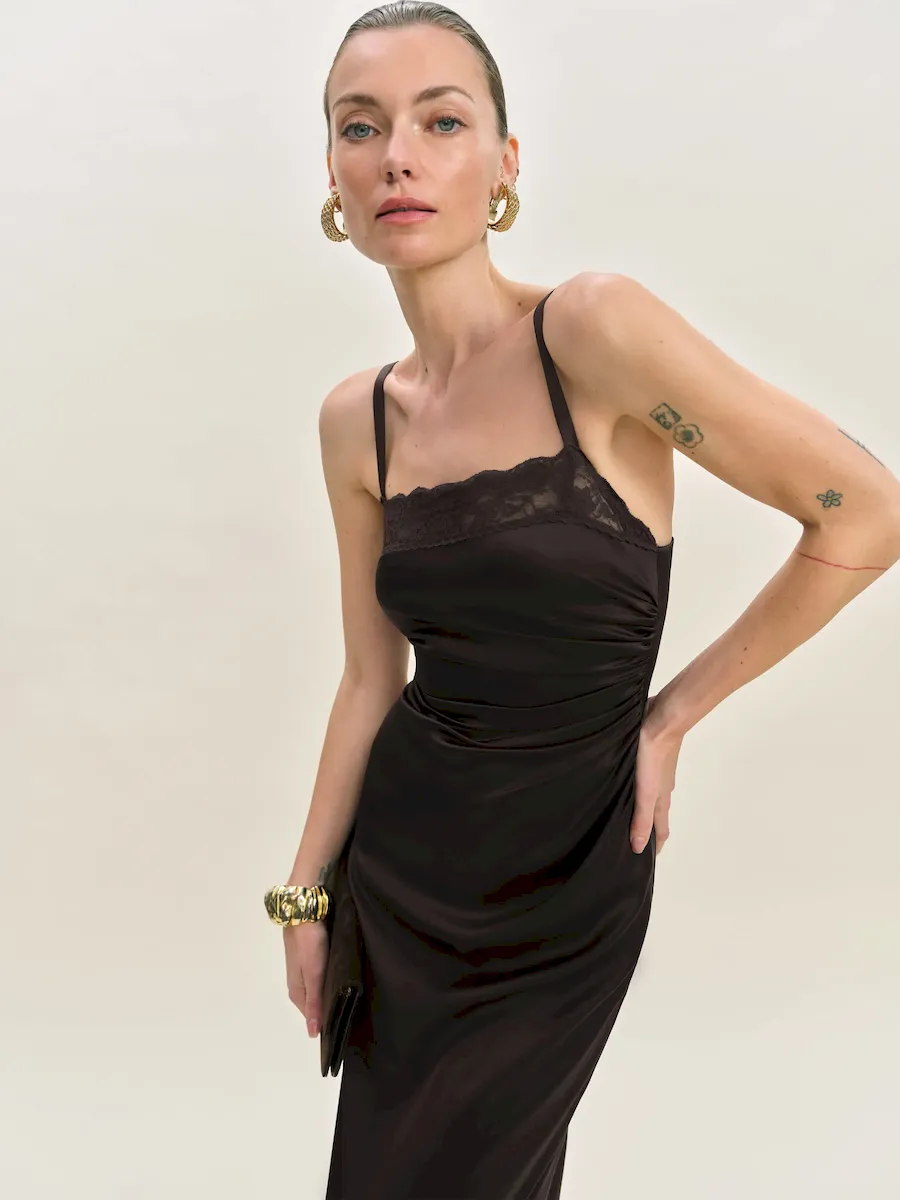 Vesper Satin Dress - Image 2