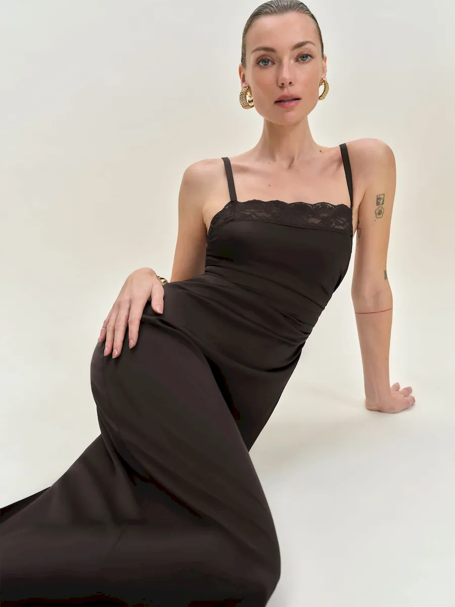 Vesper Satin Dress - Image 3