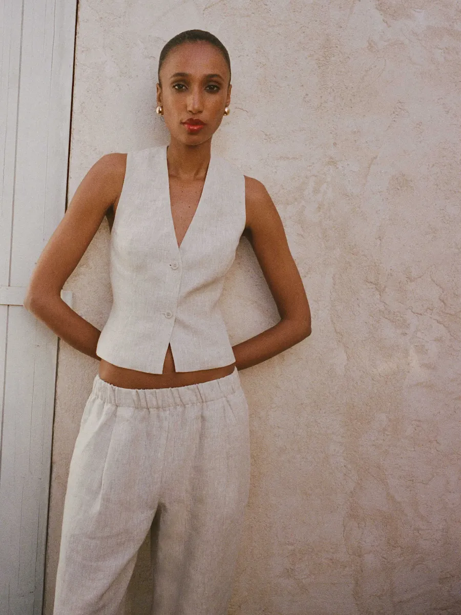 Anita Linen Vest - Image 2