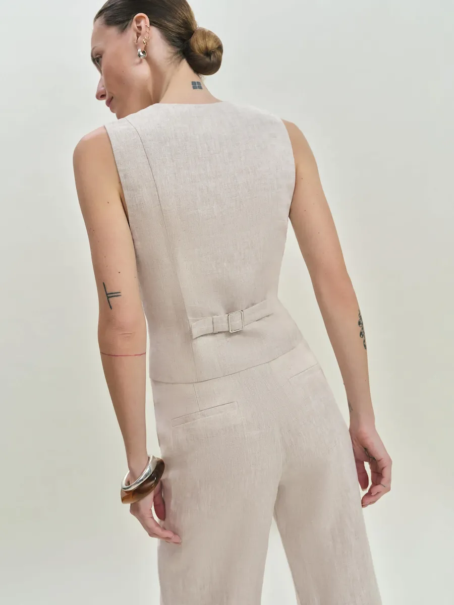 Anita Linen Vest - Image 5