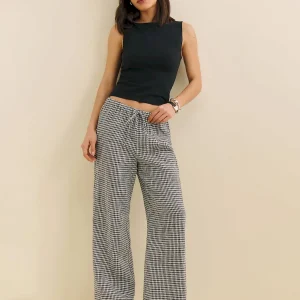 Petites Olina Linen Cropped Pant